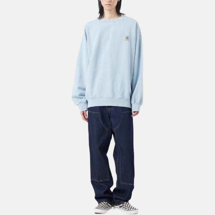 Carhartt WIP Свободная толстовка с круглым вырезом Мужские топы Светло-голубой 11040597895
