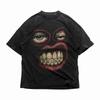 Графическая футболка в стиле Y2K Grunge, мешковатая уличная рубашка, Grillz, уличная графическая футболка