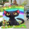 Одеяло с милым готическим котом из мультфильма 3D, фланелевое одеяло, теплое детское одеяло для дома, гостиной, спальни, кровати, дивана