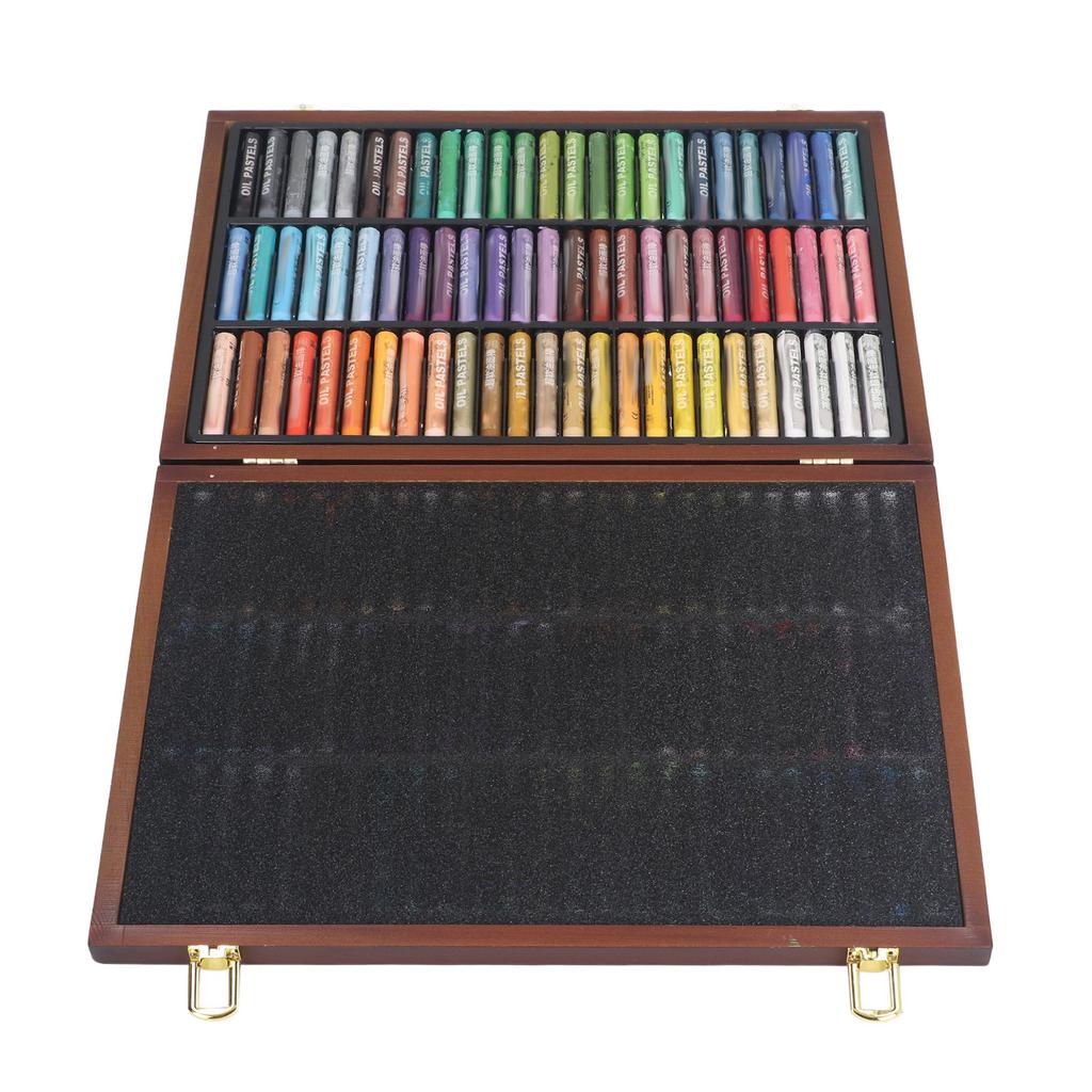 Oil Pastels 72 Color Strong Adhesion Multipurpose Portable Soft Oil Crayons for Drawing Painting