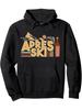 Retro Apres Ski Hoodie - Vintage Style Pullover with Skiing & Beer Print Premium Blend Durable & Stylish Long Sleeve Black with Po
