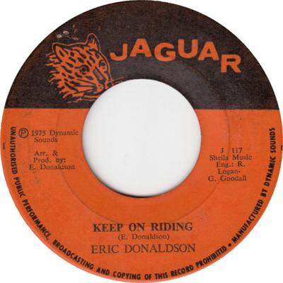 7-дюймовая пластинка ERIC DONALDSON Keep On Riding J117 Jaguar 1975 Ямайка Регги Ска Даб Б/у