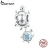 Bamoer 925 Sterling Silver Sea Turtles Charm for Original Silver Plated Platinum Bracelet Fine Jewelry DIY Bangle Bracelet