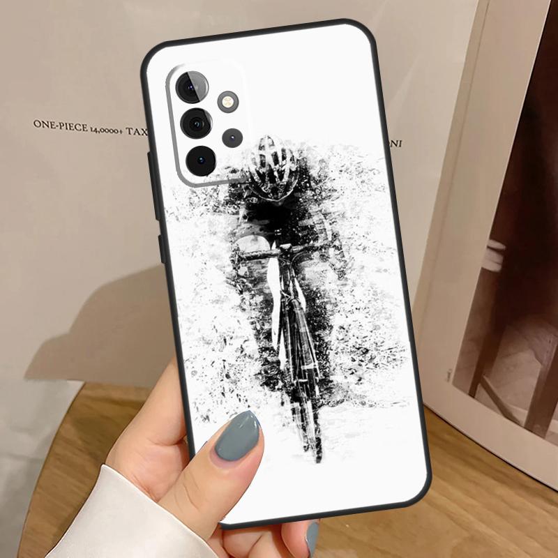Ride Mountain Bike Bicycle Art Case For Samsung Galaxy A34 A54 A14 A15 A35 A55 A52 A32 A12 A51 A71 A13 A23 A33 A53 Cover