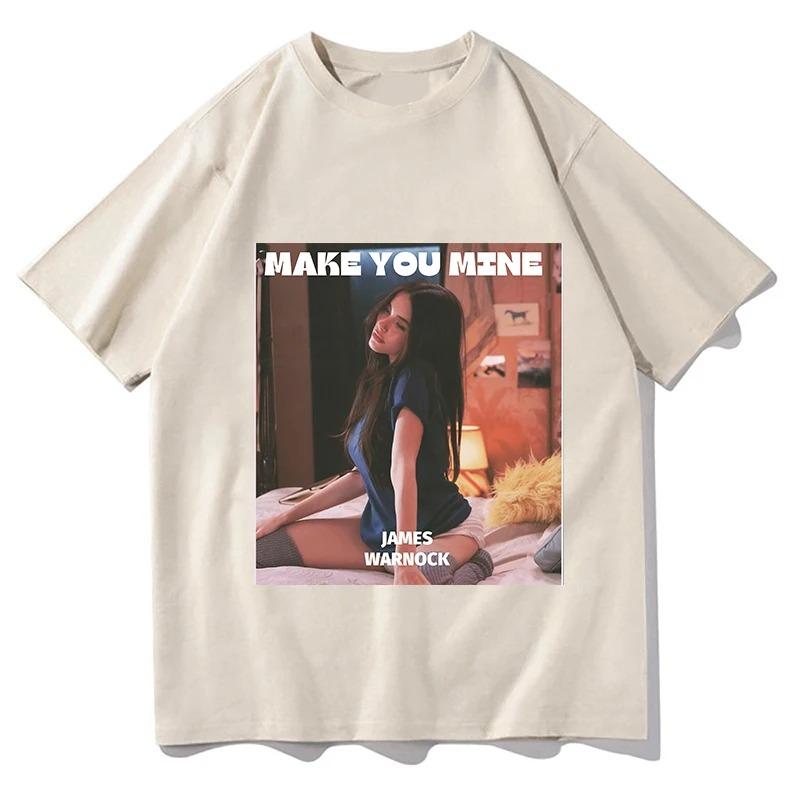 2026 Мэдисон Бир Make You Mine Футболка Модная Унисекс Короткий Рукав Одежда Эстетичная Мода Графическая Хип-хоп Парная Футболка