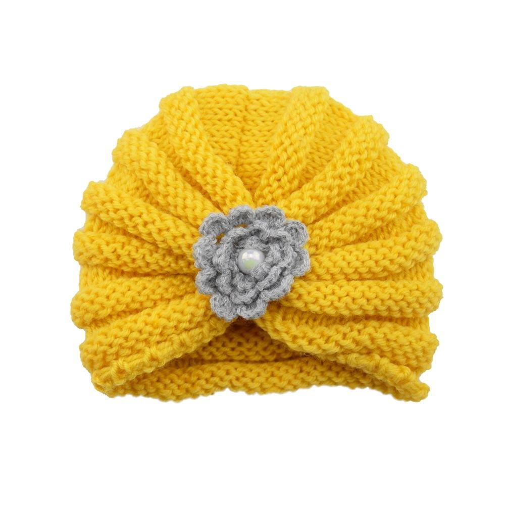 Детская шерстяная индийская шапка Camellia Pearl, теплая, вязаная, для новорожденных, на осень и зиму