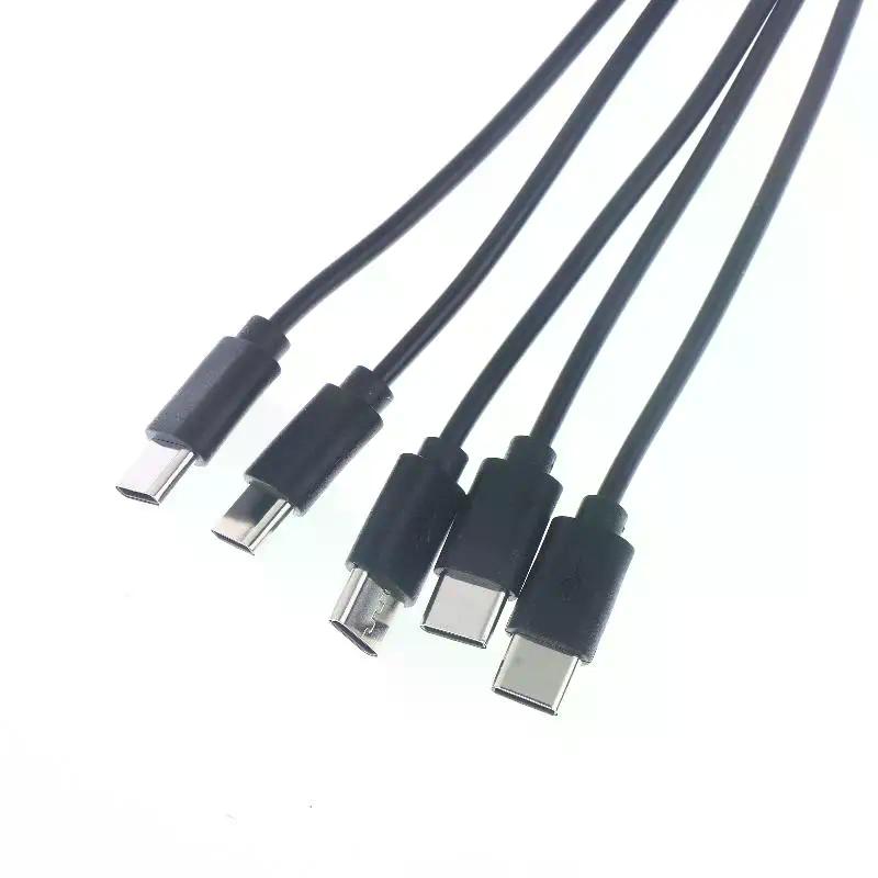 20см USB на Type-C Разветвитель Адаптер Кабель 2/3/4/5 Портовый USB C Разветвитель Кабель USB на Type C Многопортовый Зарядный Кабель