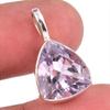 Подвеска из натурального розового аметиста из стерлингового серебра 925 пробы 1 дюйм T0K28