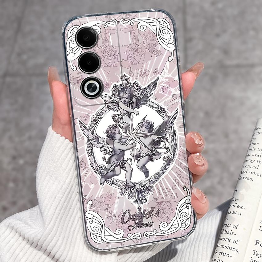 Роскошный противоударный чехол для телефона Oppo A3 A5 A1 Pro A3x AX5 AX5s A7 A8 Ace2 с милыми цветочными узорами, прозрачная защита из ТПУ, задняя крышка для корпуса Oppo