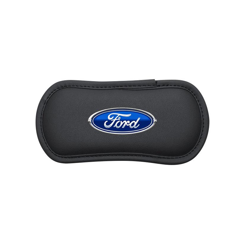 Кожаная автомобильная подушка, автомобильный наколенник, эластичная подушка для ног из пены с памятью для Ford Focus mk2 mk3 Fiesta mk7 Ranger Mondeo mk4 S-MAX Kuga Mustang