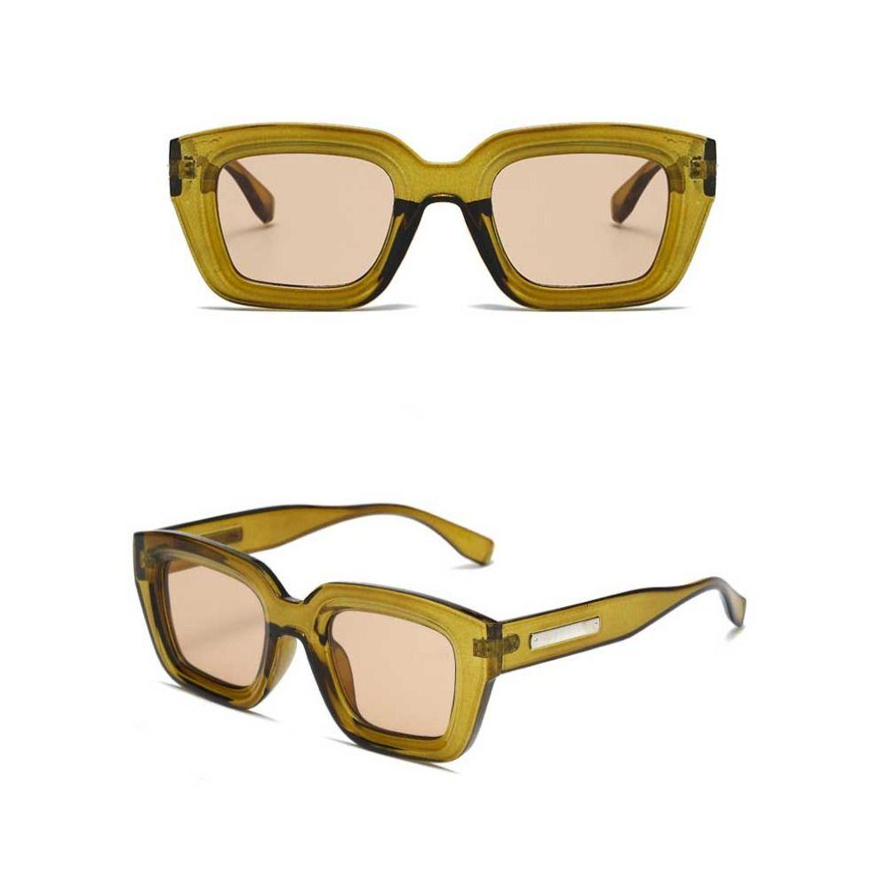 Retro Square Frame Sunglasses Fashion Traver Shades Glasses UV400 Eyeglasses Sunscreen Sunglasses Sun Glasses