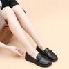 Fashion New Spring Women Shoes Low Top Round Head Loafers Waterproof Soft Leather Shoes Solid Color Versatile Casual Shoes Zapatos Mujer
