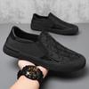 Men's 2025 Summer Breathable Canvas Slip-Ons - Casual, Lightweight Old Beijing Style Driving Shoes