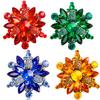 Snowflakes Crystal Brooch Pins for Women Shiny Rhhinestone Corsage Badges Lady Banquet Jewelry