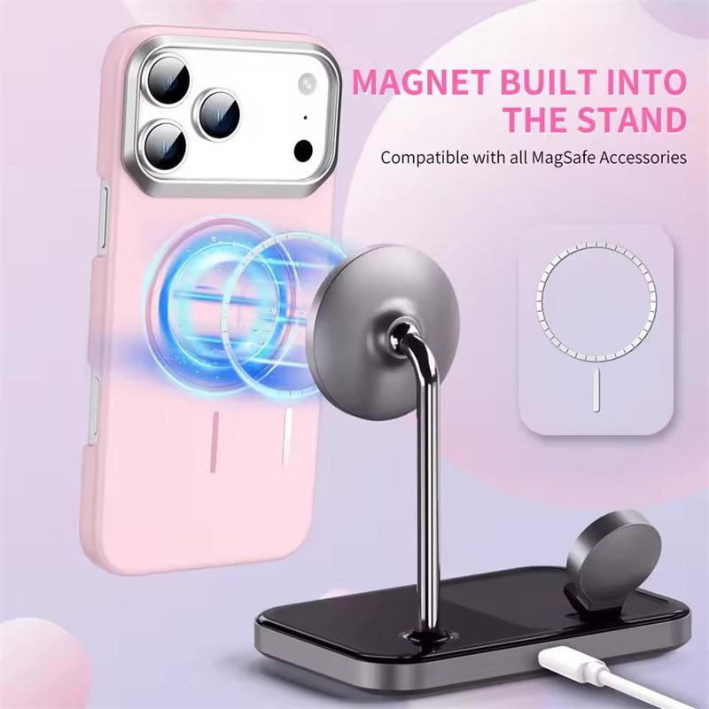 Роскошный матовый магнитный чехол Razor Lens для iPhone 17 Air 16 15 14 Plus 13 12 11 Pro Max 16e Противоударный бронированный чехол для телефона