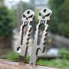 Brangdy Stainless Steel Pocket Multi-tool with Titanium Skull Keychain