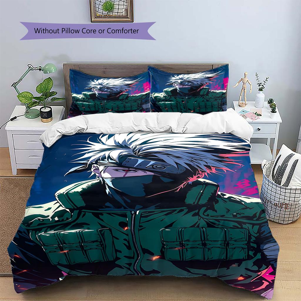 Мультяшный Узор Комплект Постельного Белья Одеяло Пододеяльник Наволочка Домашний Декор Подарок на День Рождения (1 пододеяльник + 2 наволочки, без наполнителя)