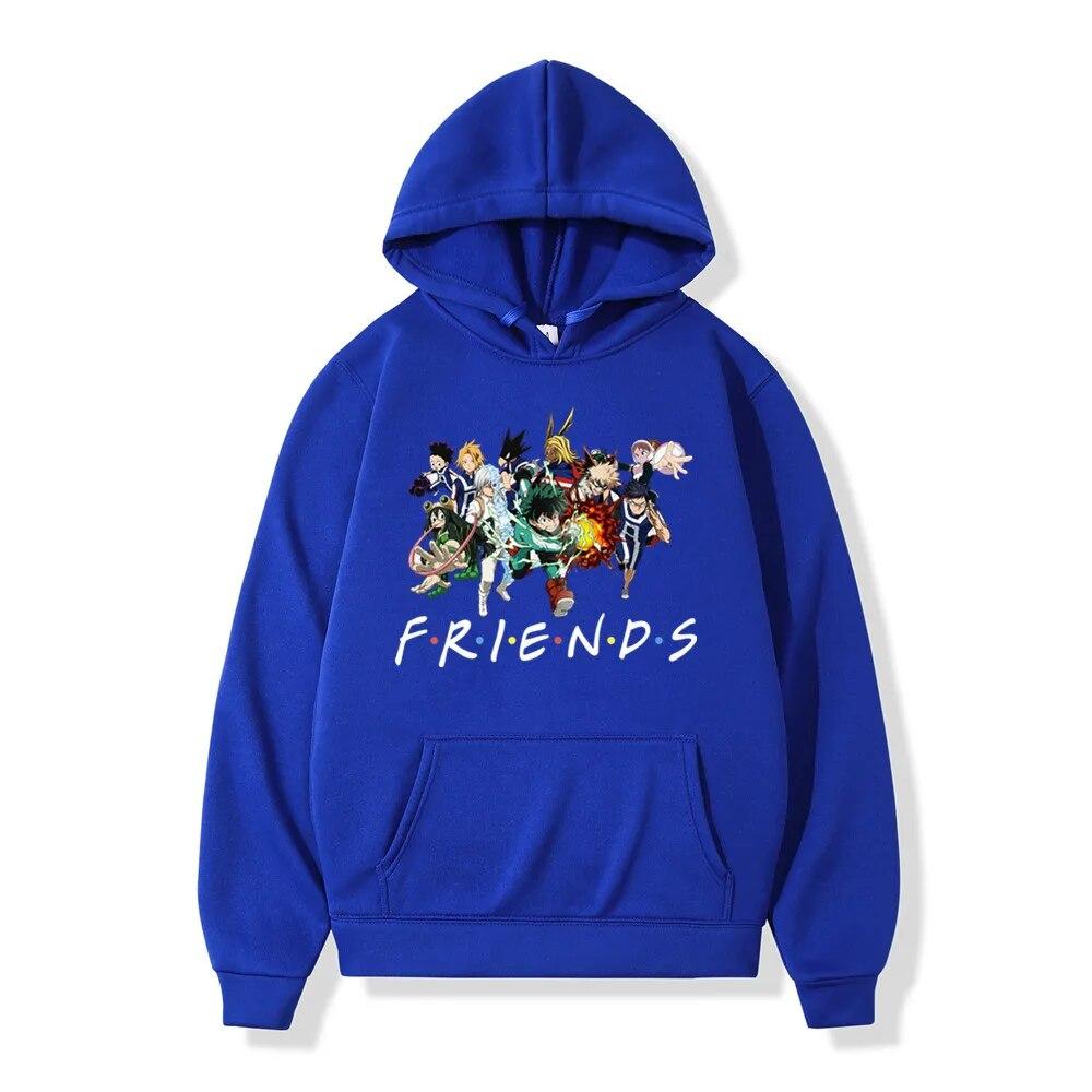 Mens Hoodie Sweatshirt My Hero Academia Friends Polerone Bluza Damska Clothes Women Unisex Fleece Streetwear Hoodies Oversized Tops