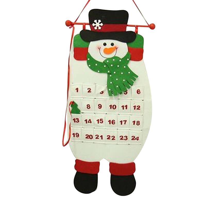 Christmas Calendar Santa Claus Snowman Santa Claus Xmas Advent Timer Door Wall Window Christmas Decor Advent Calendars Decor
