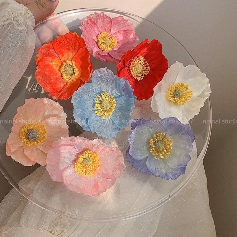 Весенне-летняя цветочная заколка для волос: Дизайн «Лилия, Роза и Гибискус»