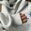 Американский худи с вышивкой снежинок и звезд, мужской и женский, осенне-зимний, простой, свободный, нишевый дизайн, куртка