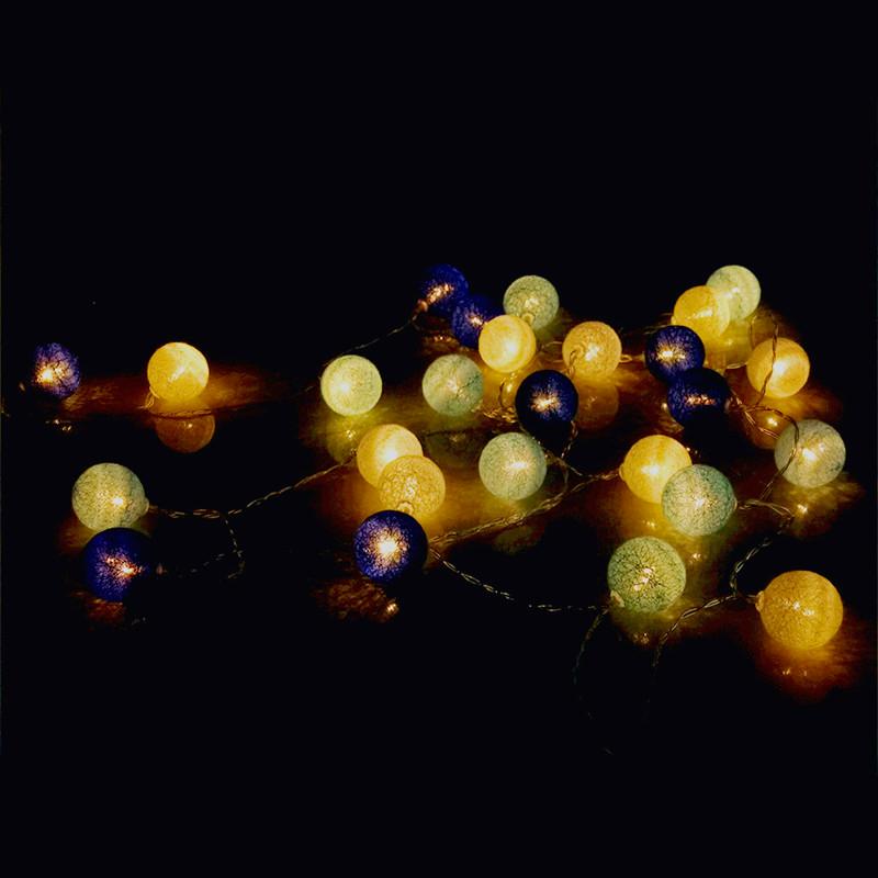 10/20/30 LEDs String Lights Cotton Thread Balls Home Decoration Lamp for Party Wedding Color Light String Christmas Decorations