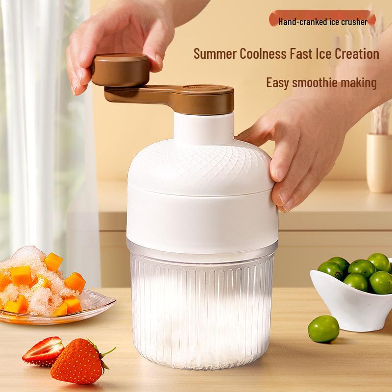 Hand-Cranked Shaved Ice & Smoothie Maker for Home Use