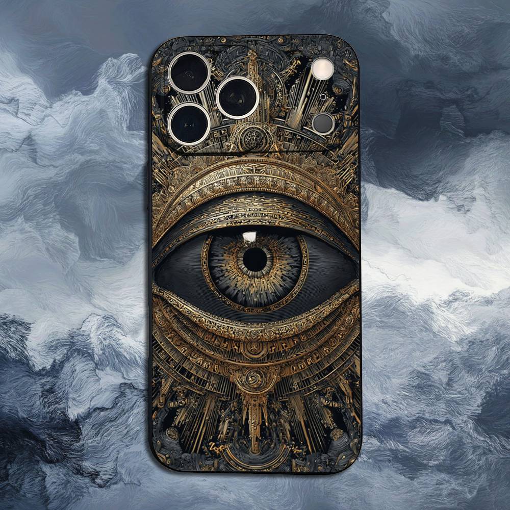 Illuminati Art Eye Occult Case For iPhone 15,17,16,12,14,13,11,Plus,Pro Max,XS,X,Mini,8,7,XR,SE,Soft Silicone Black