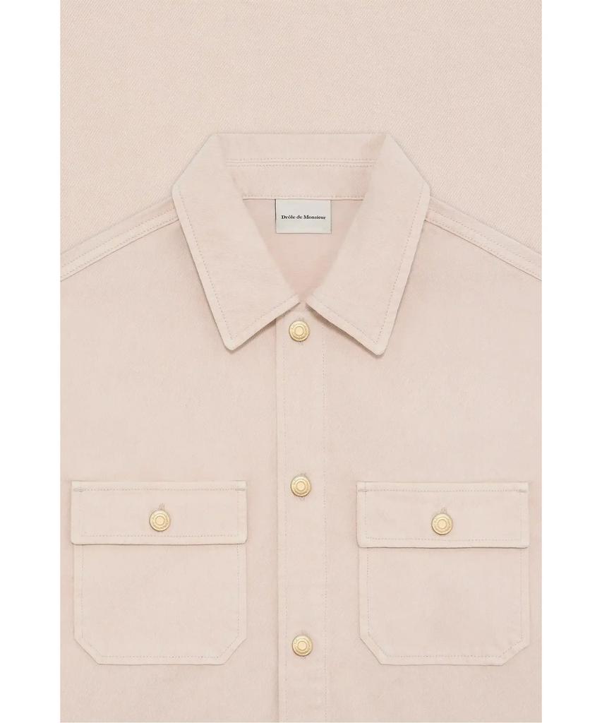 Drole De Monsieur Beige Denim Shirt Chemise Denim Beige D0Jss26101Ivx