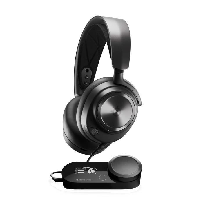 Casque-micro gaming - steelseries - arctis nova pro - filaire - noir - suppresseur de bruit actif