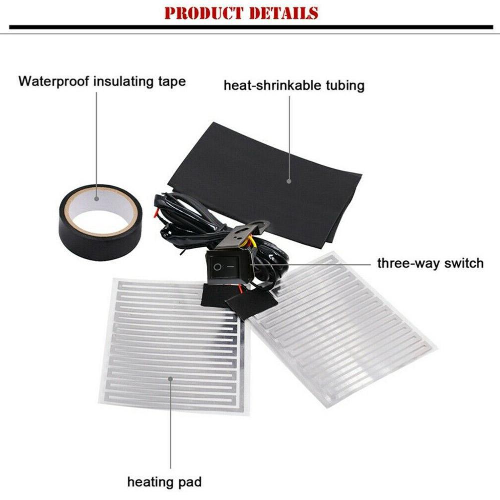 LMoDri Motorcycle Heated Hand Grips E-bike ATV Handlebar Heater Warmer Kit For Harley Suzuki Yamaha Honda 12V