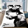 Изысканные 3D обои с Тупаком 2Pac Хип-хоп Цифровая печать Комплект постельного белья Одеяло Постельное Белье Молодежь Дети Девочки Мальчики Подарок