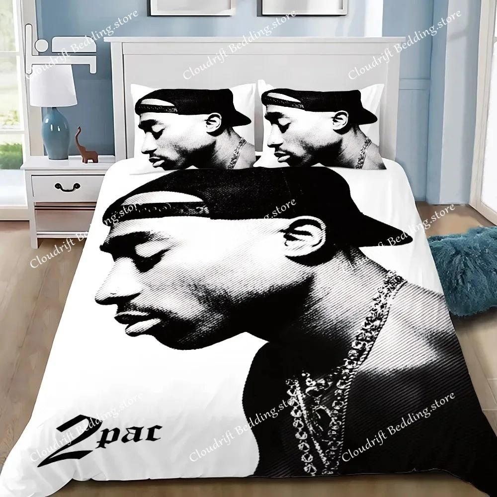 Изысканные 3D обои с Тупаком 2Pac Хип-хоп Цифровая печать Комплект постельного белья Одеяло Постельное Белье Молодежь Дети Девочки Мальчики Подарок