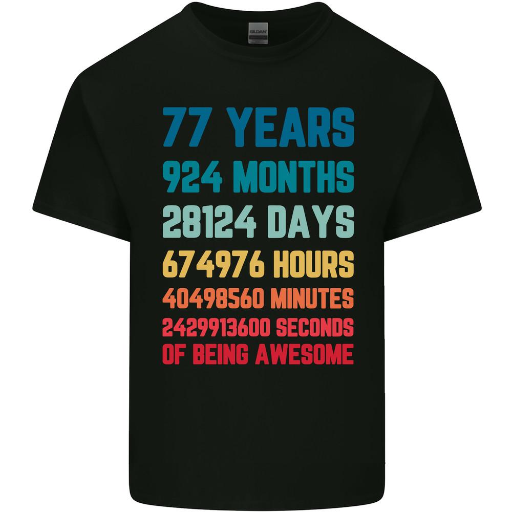 77th Birthday 77 Year Old Mens Light Cotton T-Shirt Unisex T-Shirt