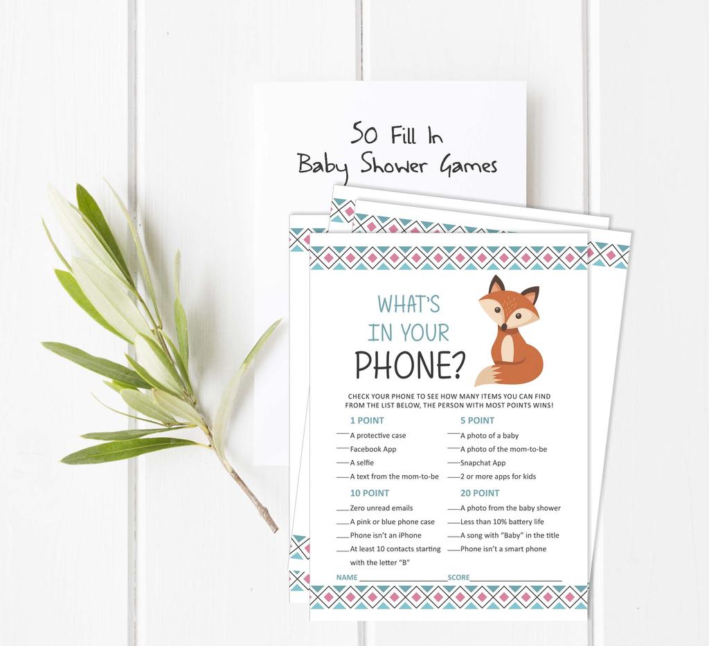 Inkdotpot 50 Baby Alphabet ABC Игра Джунгли Животные Игра Baby Shower Party