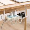 Under-table Storage Rack Table Bottom Power Socket Holder Hanging Rack Line Finishing Desk Kitchen Wall Mounted Storage Racks