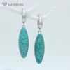 Модные темпераментные висячие серьги цвета розового золота с каплями воды из синтетической бирюзы для женщин и девочек, элегантные свадебные украшения, подарок