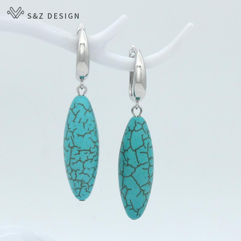 Модные темпераментные висячие серьги цвета розового золота с каплями воды из синтетической бирюзы для женщин и девочек, элегантные свадебные украшения, подарок