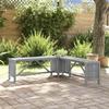VidaXL Corner Garden Bench and Planter 117 Cm Acacia Wood Grey