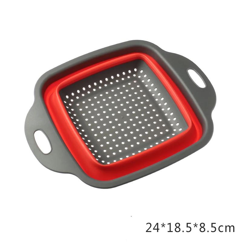 NEW Foldable Vegetable Washing Basket Vegetable Fruit Filter Portable Colander Collapsible Drainer Kitchen Accessories Gadgets