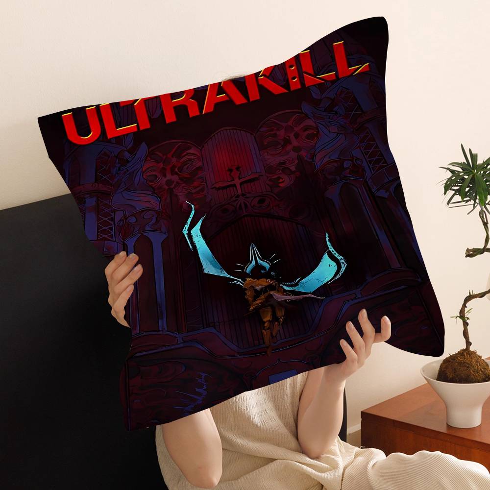 Аниме Игра U_Ultrakills Крутая Наволочка Подушка-плед для Автомобиля Чехол на Подушку для Дивана Автомобиля Рождественский Подарок 40X40см 45X45см