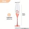 2 шт. 6,76 унций хрустальные бокалы для шампанского Свадебные бокалы для жениха и невесты Чашки для тостов Подарочные наборы для пар Стеклянные бокалы ручной работы для помолвки Свадебная Анна