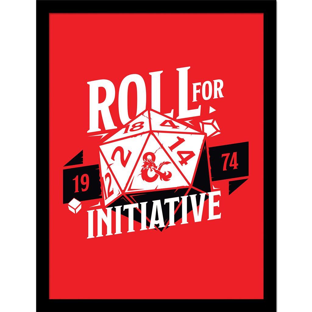 Dungeons & Dragons Roll For Initiative 1974 Framed Poster