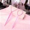 6Pcs Hair Brush Set Bristles Hair Brush Edge Controls Brush Tail Comb with Duckbill Clips Rubber Band for Women Girls