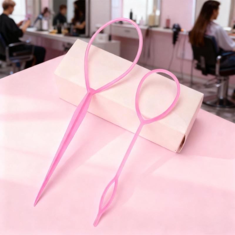 6Pcs Hair Brush Set Bristles Hair Brush Edge Controls Brush Tail Comb with Duckbill Clips Rubber Band for Women Girls