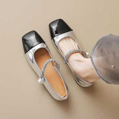 Туфли Мэри Джейн с квадратной головкой и плоским дном, женские, с неглубоким горлом, цветные, в стиле феи, на низком каблуке, одинарные туфли