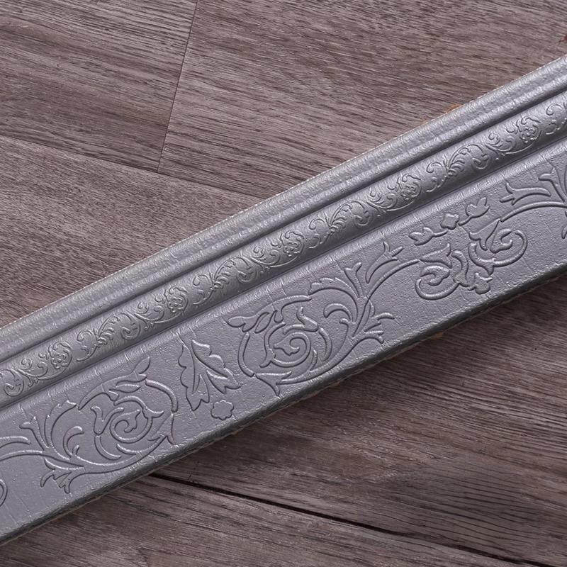 230x10 см самоклеящиеся стены плинтус границы 3D цветочные обои наклейка потолок DIY домашний декор
