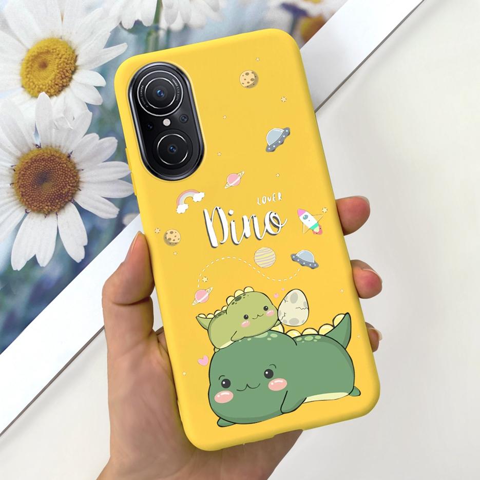For Huawei Nova 9 SE Case Cute Dinosaur Cartoon Back Cover Soft Silicone Phone Case For Huawei Nova 9 Pro Nova9 SE Fundas Bumper