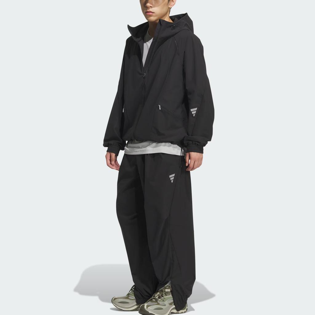 adidas FOS Куртка спортивная повседневная с капюшоном на молнии, свободного кроя, тканая, в стиле будущего, с длинными рукавами, мужская, куртки KC0150