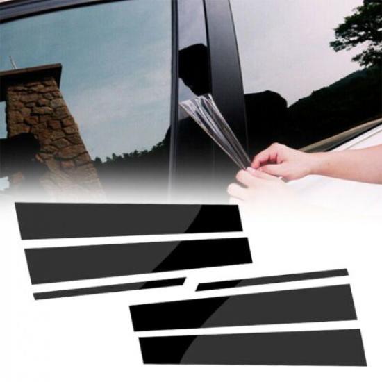 Black Pillar Posts For Toyota 14-18 Corolla Door Trim Cover Kit Car Accessories